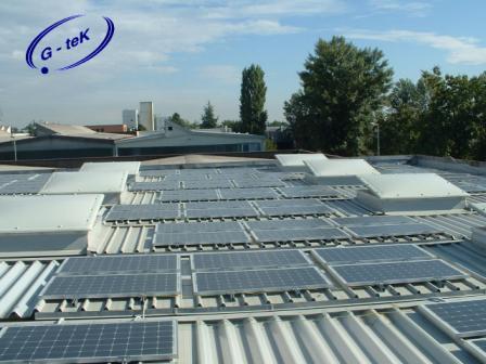 impianto fotovoltaico su tetto industriale